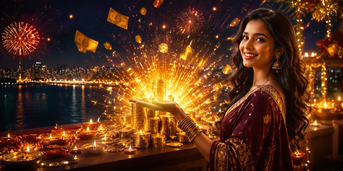 Mumbai Bandra street during cash back and Diwali festival